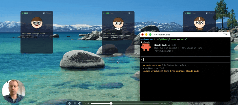 Glimpse — animated characters on your desktop