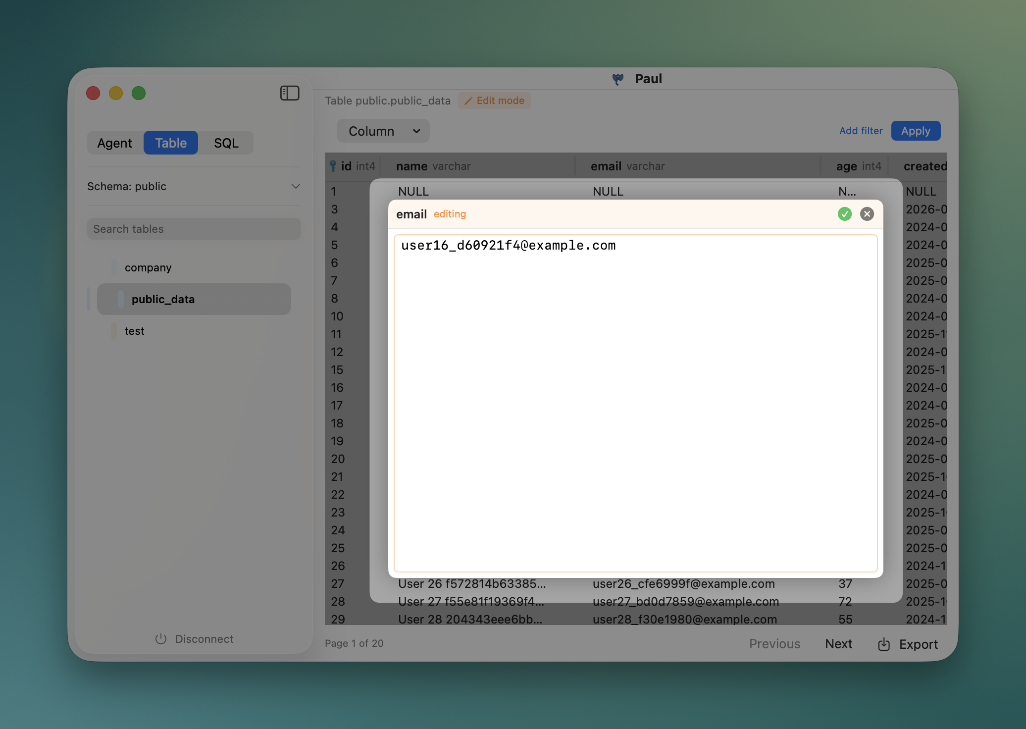 Paul &mdash; edit mode